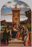 CIMA da Conegliano The Madonna and Child with Sts John the Baptist and Mary Magdalen oil on canvas